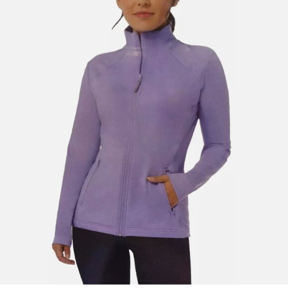 NEW! 32 Degrees Women's Active Mock Neck Full Zip Jacket, Persian Violet M - Picture 4 of 4
